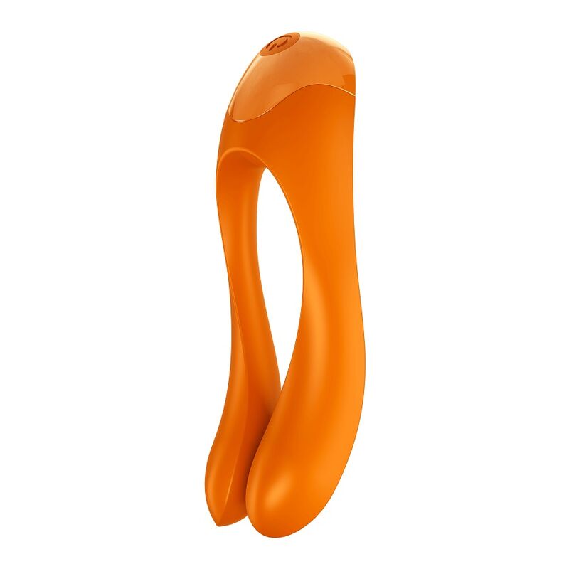 SATISFYER - VIBRADOR DE DEDO CANDY CANE LARANJA