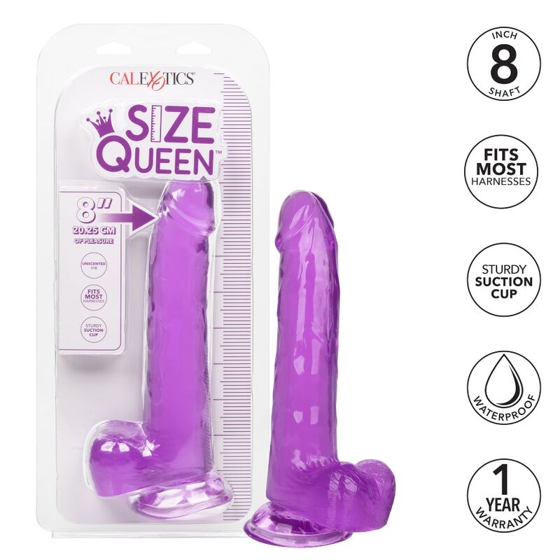 CALEXOTICS - DILDO QUEEN TAMANHO ROXO 20.3 CM