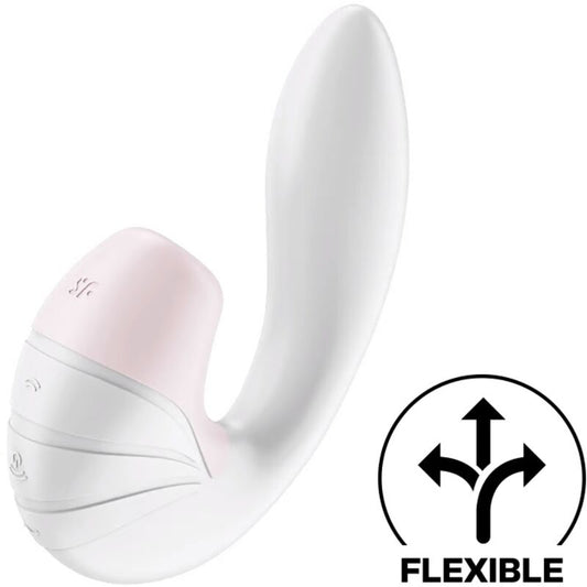 SATISFYER - ESTIMULADOR DE PULSO DE AR SUPERNOVA E VIBRAO BRANCO