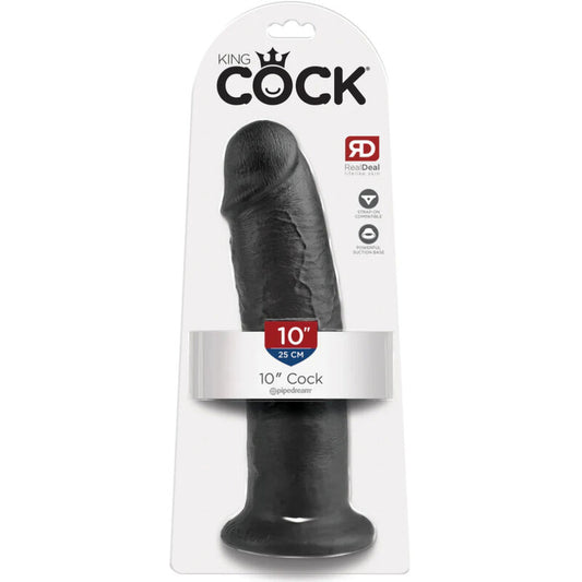 KING COCK - 10 DILDO PRETO 25 CM