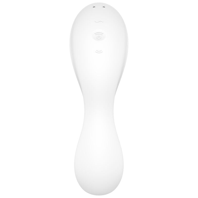 SATISFYER - CURVY TRINITY 5 ESTIMULADOR DE PULSO DE AR E APLICATIVO VIBRADOR BRANCO