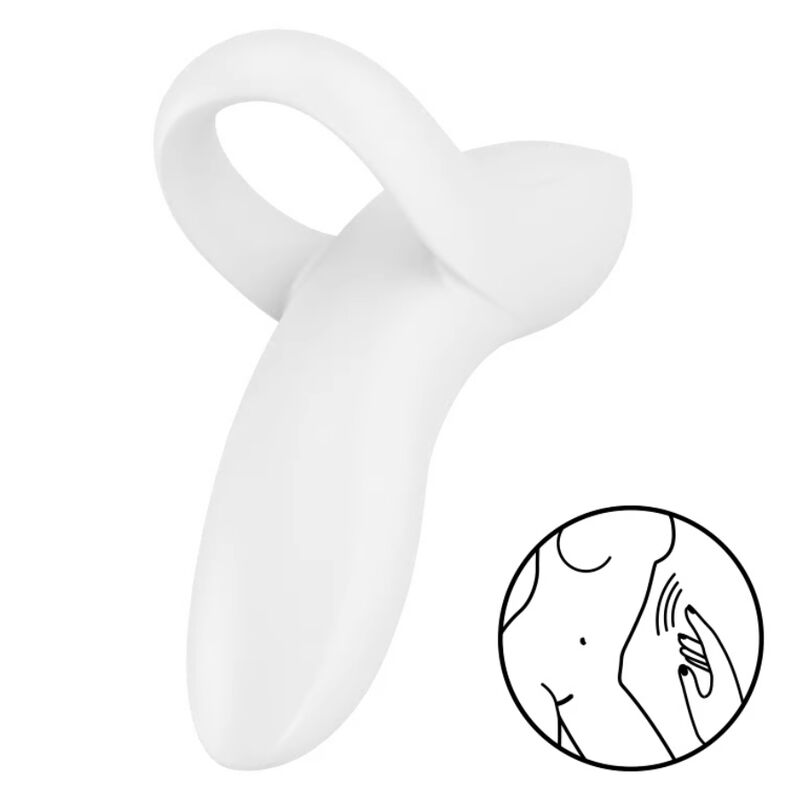 SATISFYER - VIBRADOR DE DEDO BOLD LOVER BRANCO