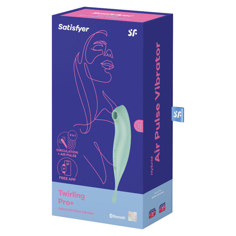 SATISFYER - TWIRLING PRO+ ESTIMULADOR DE PULSO DE AR E APLICATIVO VIBRADOR VERMELHO