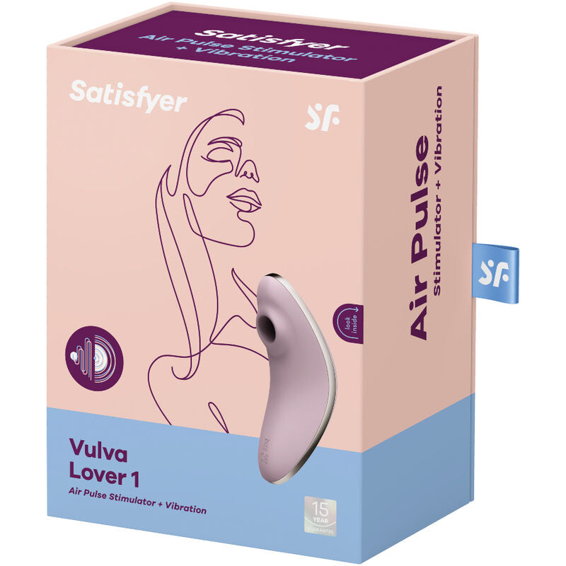 SATISFYER - ESTIMULADOR E VIBRADOR VULVA LOVER 1 AIR PULSE AZUL