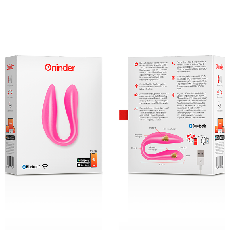 ONINDER - LISBOA G-SPOT & CLITORAL STIMULATOR BLACK - APLICAÇÃO GRATUITA