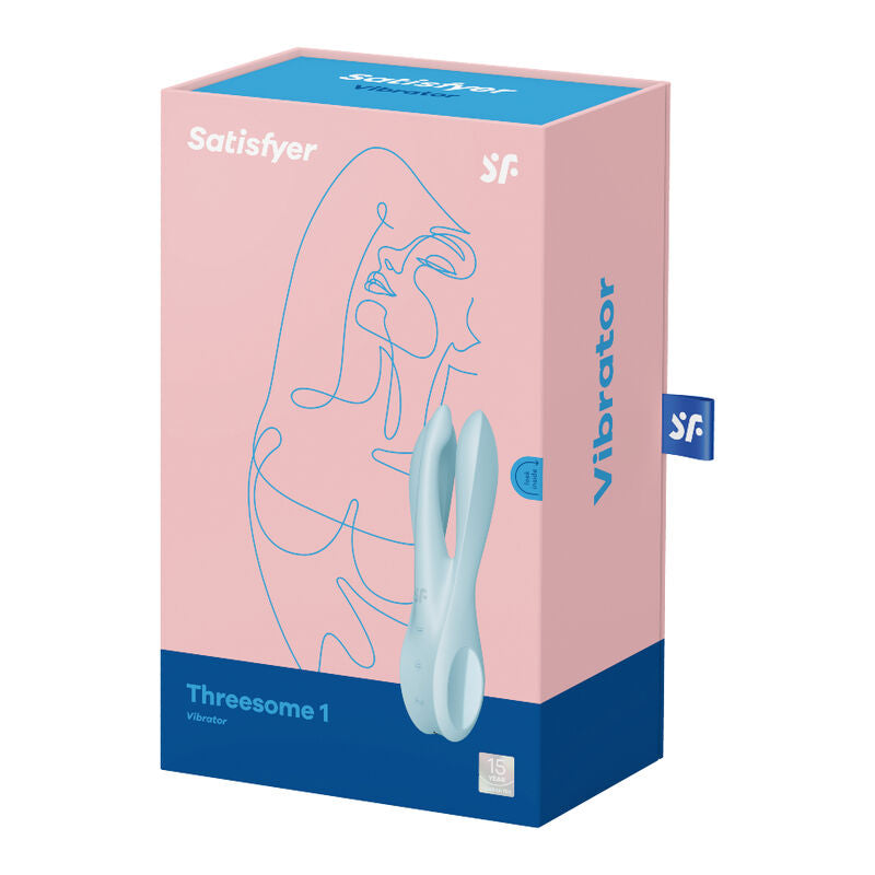 SATISFYER - VIBRADOR THREESOME 1 AZUL