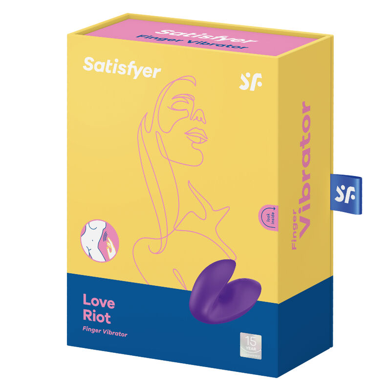 SATISFYER - VIBRADOR DE DEDO LOVE RIOT ROXO