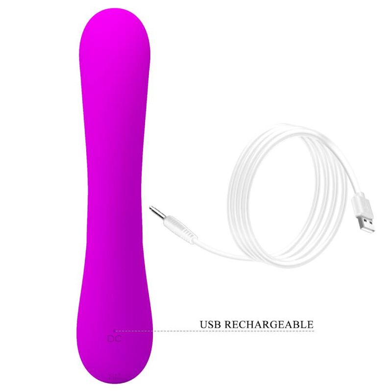 PRETTY LOVE - VIBRADOR SINCERO E OTADOR DE CLITÓRIS SILICONE ROXO