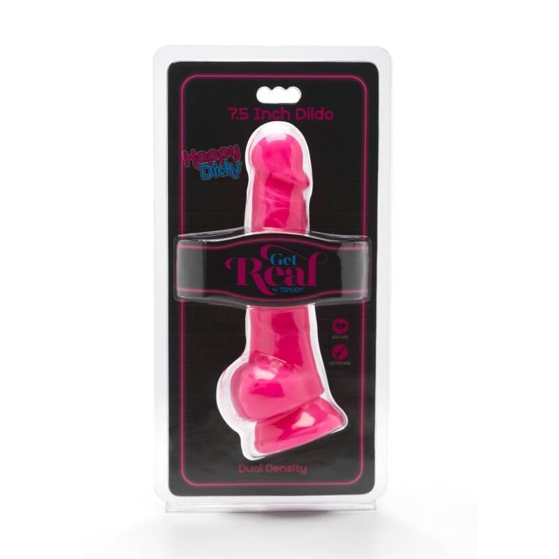 GET REAL - PAU FELIZ 19 CM COM BOLAS ROSA