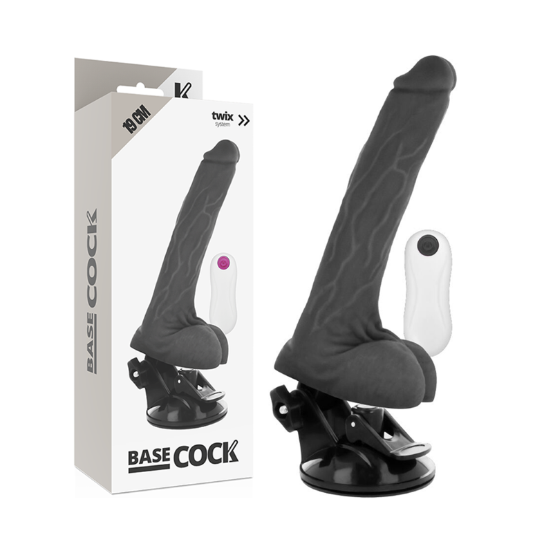 BASECOCK - VIBRADOR DE CONTROLE REMOTO NATURAL REALISTA 19 CM -O- 4 CM