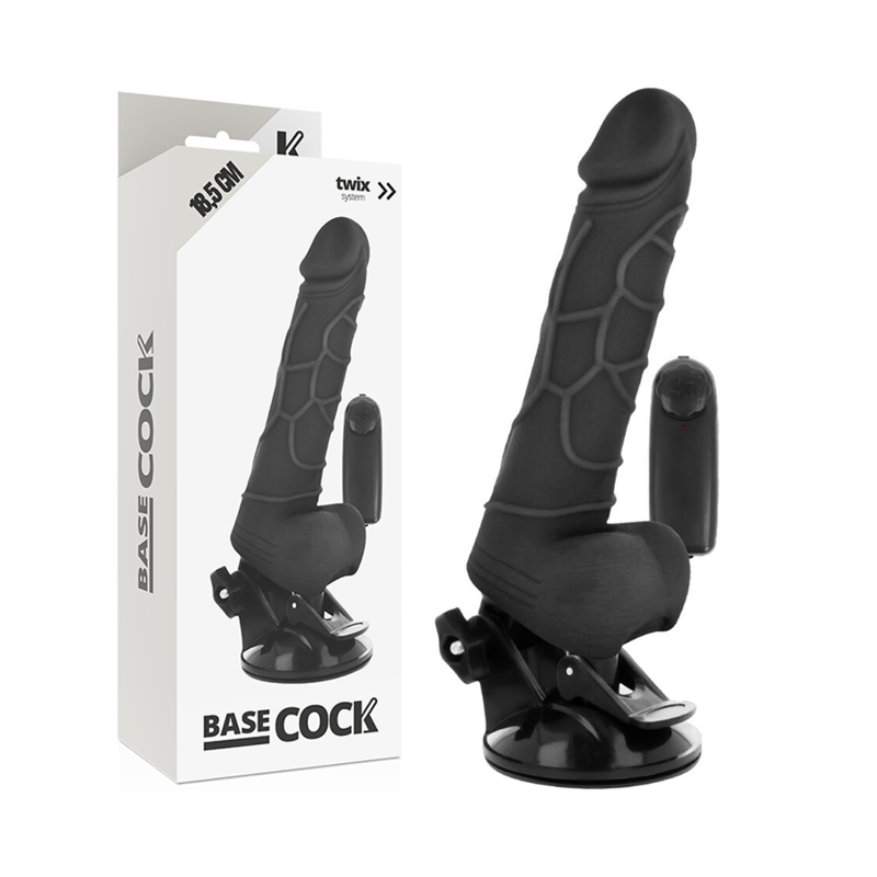 BASECOCK - VIBRADOR DE CONTROLE REMOTO NATURAL REALISTA 18.5 CM -O- 4CM