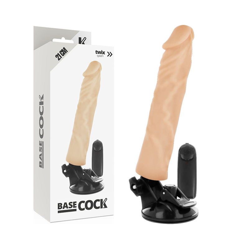 BASECOCK - VIBRADOR REALÍSTICO CONTROLE REMOTO NATURAL 21 CM -O- 4 CM