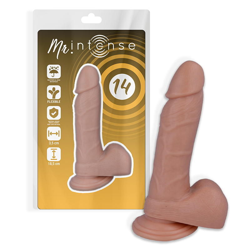 MR INTENSE - 14 PÊNIS REALÍSTICO 18.5 CM -O- 3.8 CM