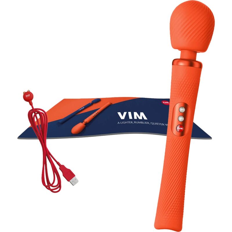 FUN FACTORY - VIM SILICONE RECARREGVEL VIBRANTE PESO RUMBLE WAND MIDNIGHT BLUE