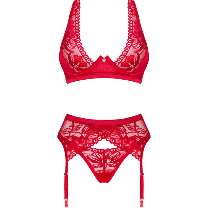 OBSESSIVE - CONJUNTO LACELOVE TRÊS PEAS VERMELHO M/L