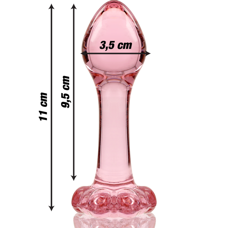 NEBULA SERIES BY IBIZA - MODELO 2 ANAL PLUG VIDRO BOROSILICADO TRANSPARENTE 11 CM -O- 3.5 CM