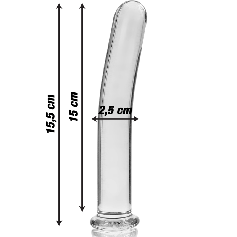 NEBULA SERIES BY IBIZA - MODELO 9 DILDO VIDRO BOROSILICADO ROSA 15.5 CM -O- 2.5 CM