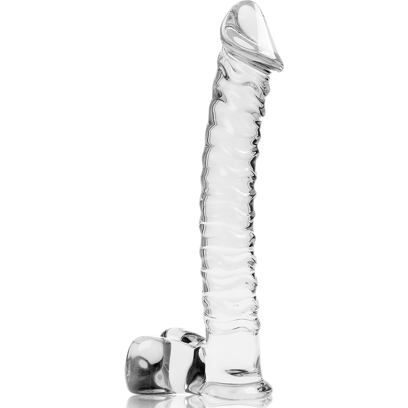 NEBULA SERIES BY IBIZA - MODELO 23 DILDO VIDRO BOROSILICADO TRANSPARENTE 21.5 CM -O- 4 CM