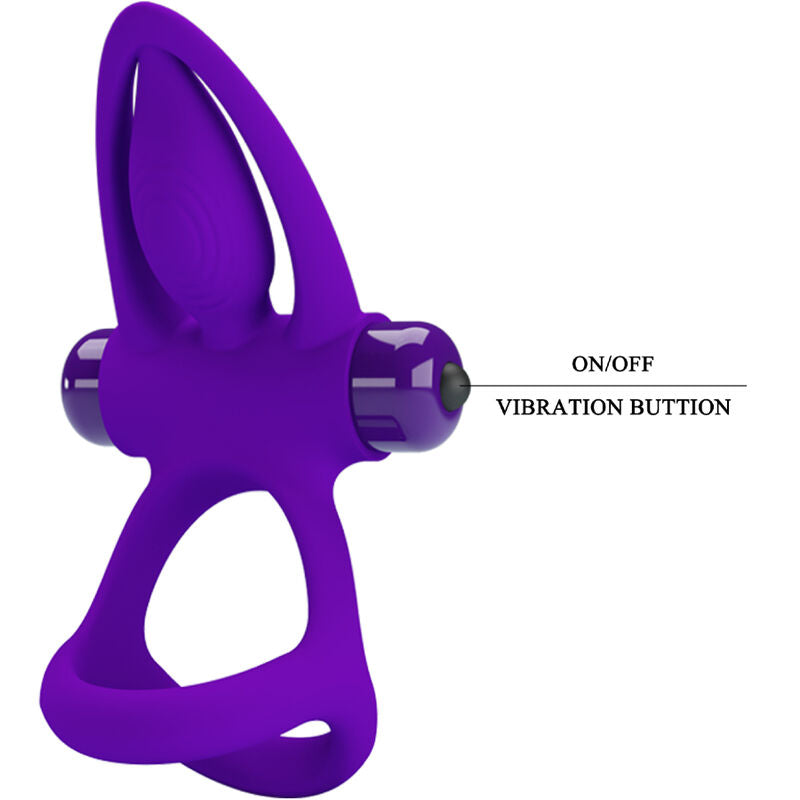 PRETTY LOVE - ANEL VIBRADOR 10 VIBRAÕES LILA SILICONE