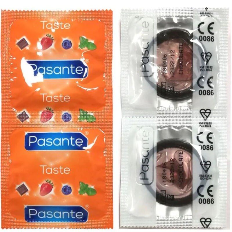 PASANTE - PRESERVATIVOS SABOR CHOCOLATE TENTAO SACO 144 UNIDADES