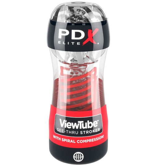 PDX ELITE - STROKER VIEWTUBE 2 COMPRESSO ESPIRAL TRANSPARENTE