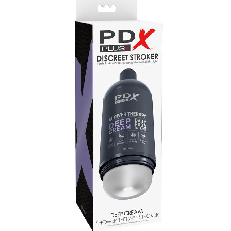 PDX PLUS - STROKER MASTURBATOR DISCREET DEEP CREAM SHAMPOO DESIGN DE GARRAFA