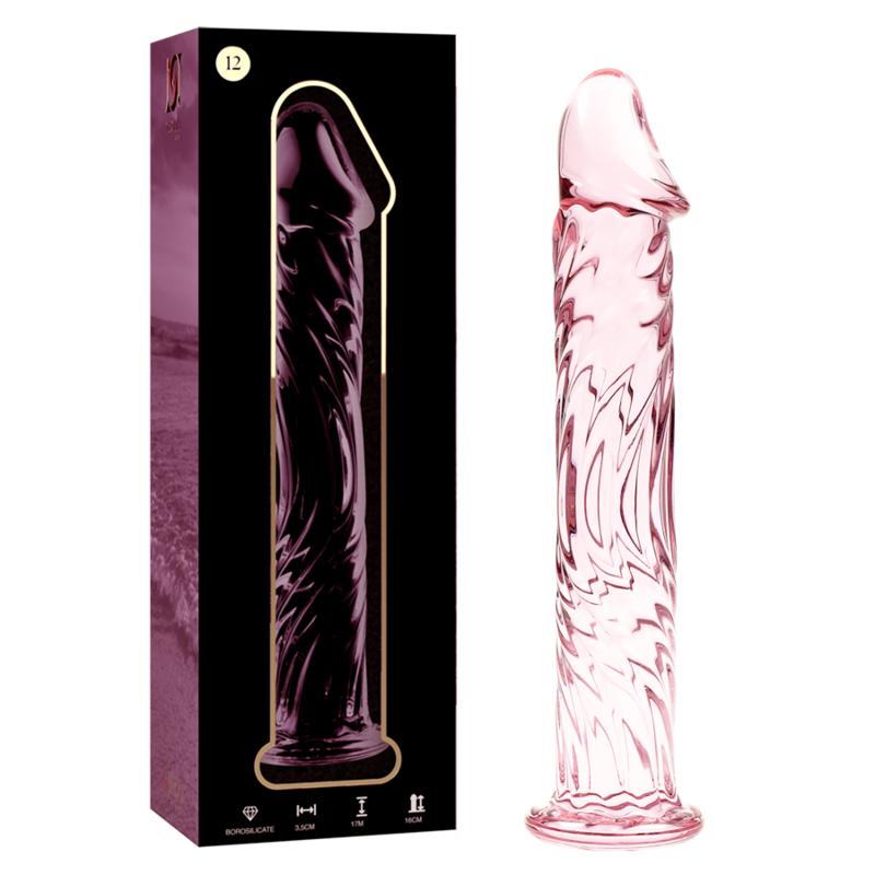 NEBULA SERIES BY IBIZA - MODELO 12 DILDO VIDRO BOROSILICADO TRANSPARENTE 17 CM -O- 3.5 CM