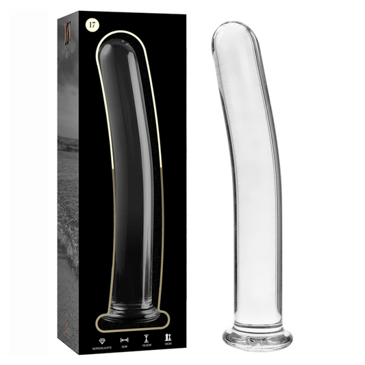 NEBULA SERIES BY IBIZA - MODELO 17 DILDO VIDRO BOROSILICADO TRANSPARENTE 18.5 CM -O- 3 CM