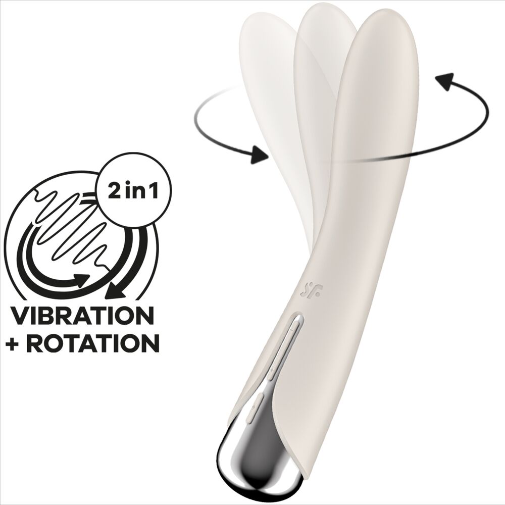 SATISFYER - VIBRADOR ROTADOR BEGE SPINNING VIBE 1 G-SPOT BEIGE