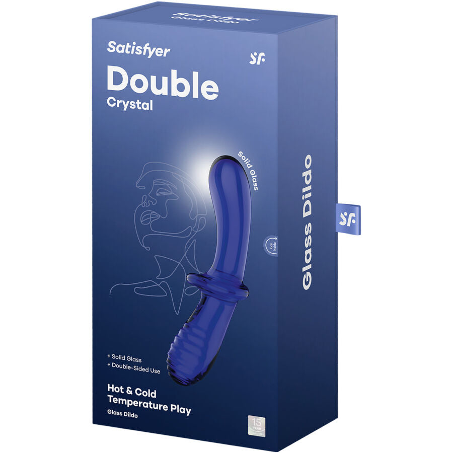 SATISFYER - DILDO DE CRISTAL DUPLO TRANSPARENTE