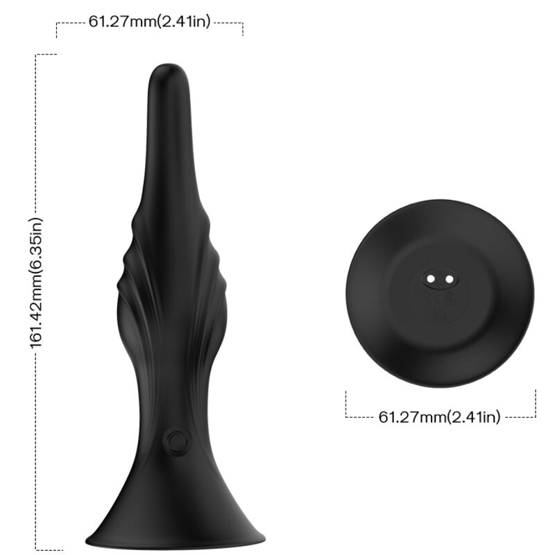 ARMONY - VIBRADOR E PLUG ANAL CONTROLE REMOTO PRETO