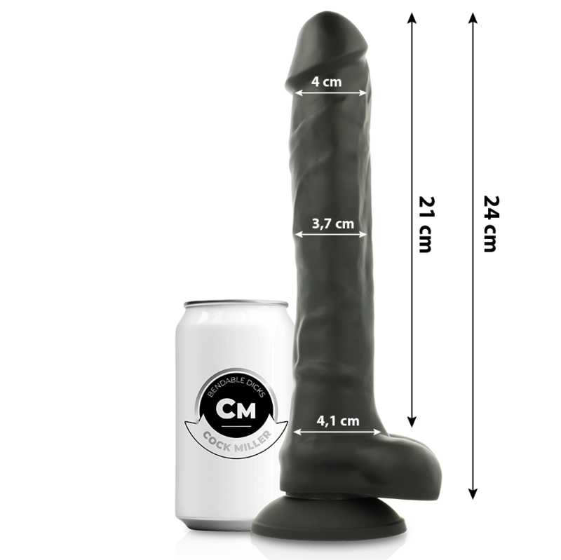 COCK MILLER - DENSIDADE DE SILICONE COCKSIL ARTICULVEL PRETO 24 CM