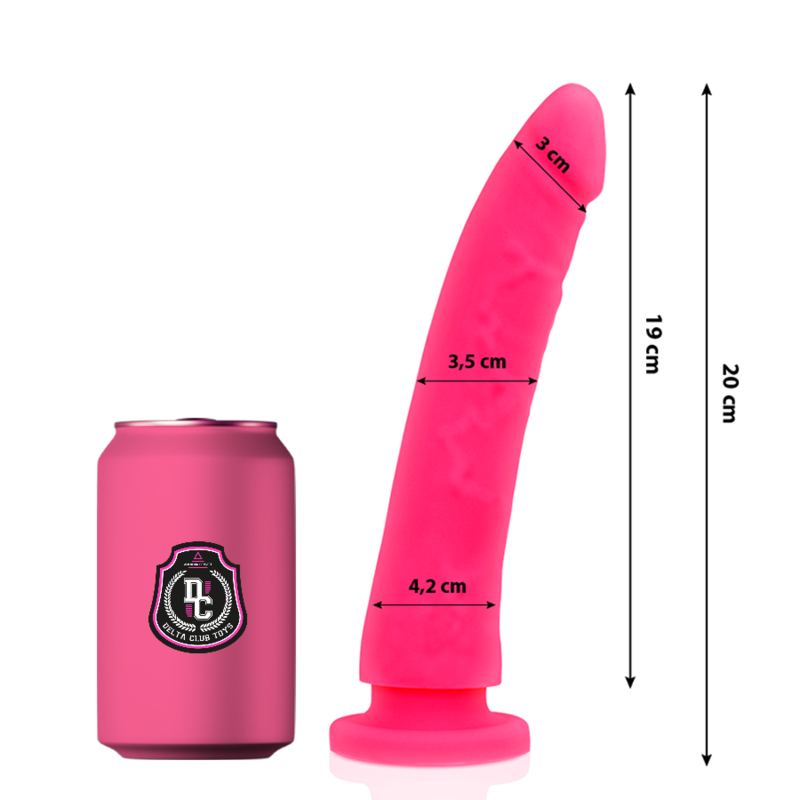 DELTA CLUB -TOYS DILDO MÉDICO ROSA SILICONE 20 CM -O- 4 CM