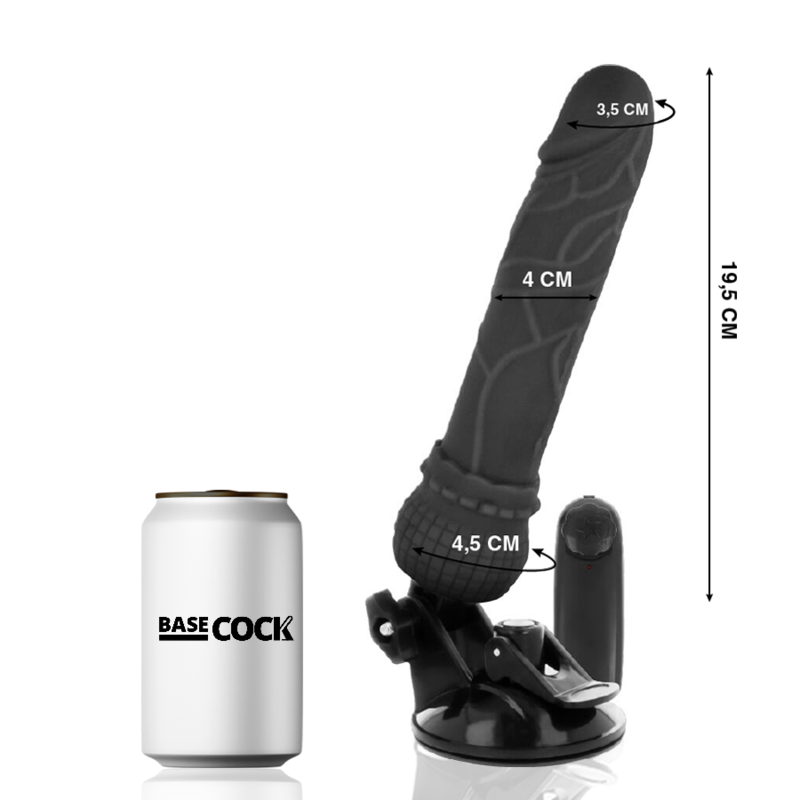 BASECOCK - VIBRADOR DE CONTROLE REMOTO NATURAL REALISTA BASECOCK 19,5 CM