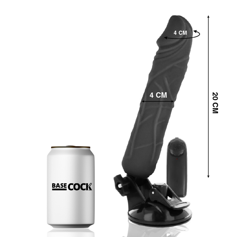 BASECOCK - VIBRADOR DE CONTROLE REMOTO NATURAL REALISTA 20 CM -O- 4 CM