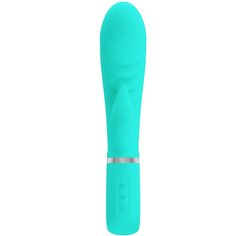 PRETTY LOVE - VIBRADOR PRESCOTT MULTIFUNÕES G-SPOT AQUA VERDE