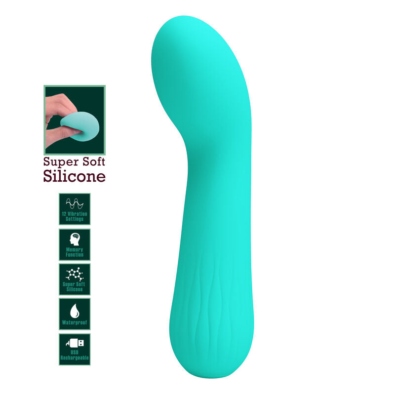 PRETTY LOVE - VIBRADOR RECARREGVEL FAUN AQUA VERDE