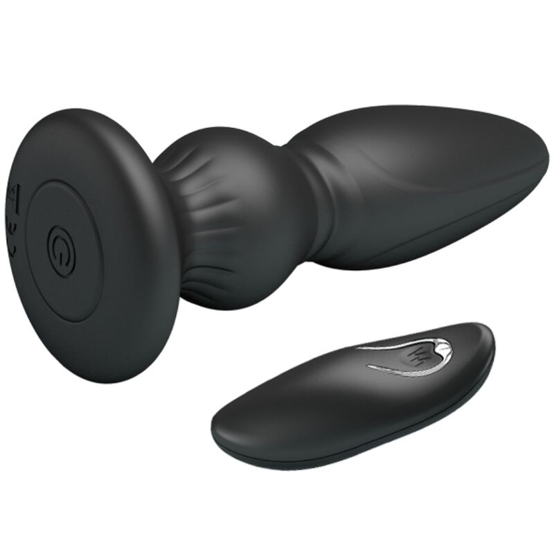 MR PLAY - PLUGUE ANAL DE CONTROLE REMOTO VIBRADOR PODEROSO PRETO