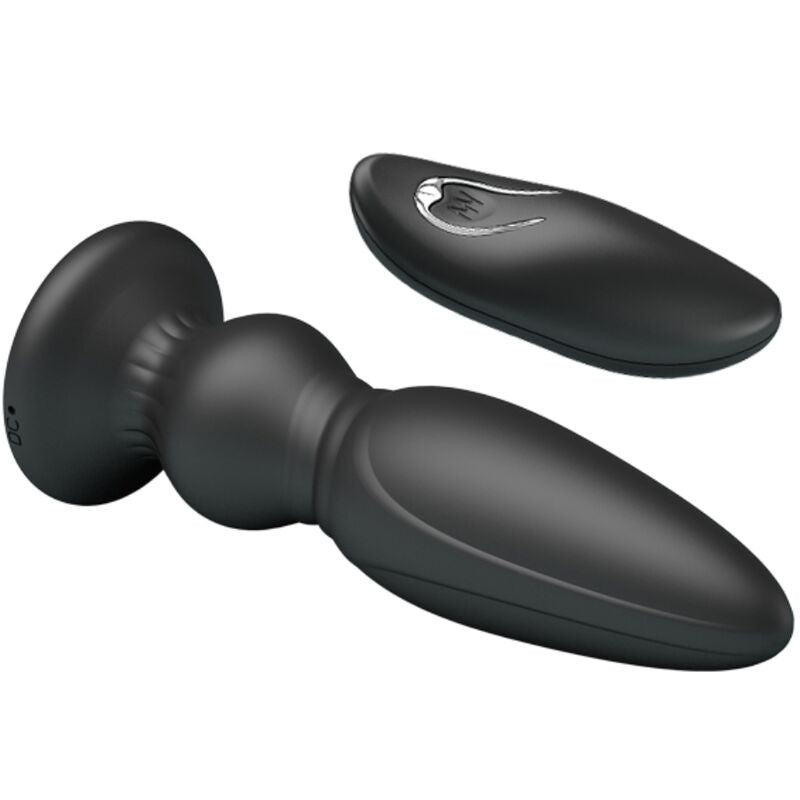 MR PLAY - PLUGUE ANAL DE CONTROLE REMOTO VIBRADOR PODEROSO PRETO