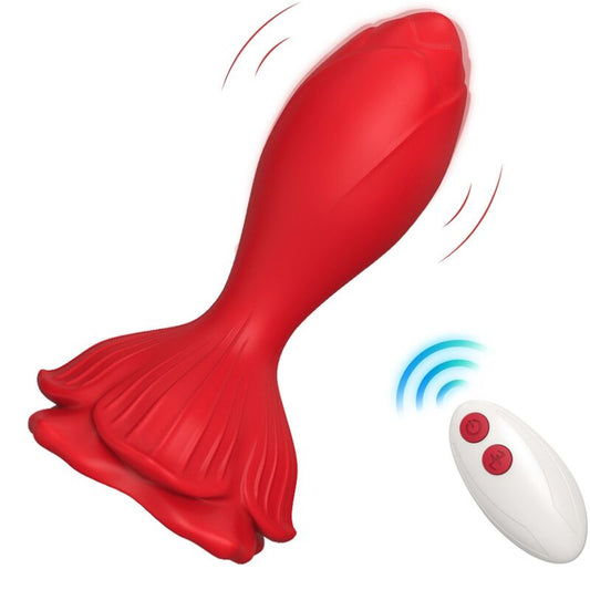 ARMONY - VIBRADOR ROSA E PLUG ANAL PEQUENO CONTROLE REMOTO VERMELHO