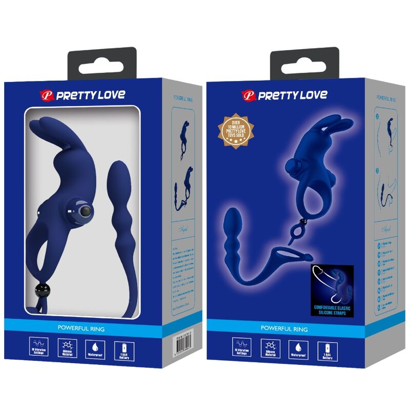 PRETTY LOVE - AYAD ANEL VIBRADOR COELHO COM PLUG AZUL