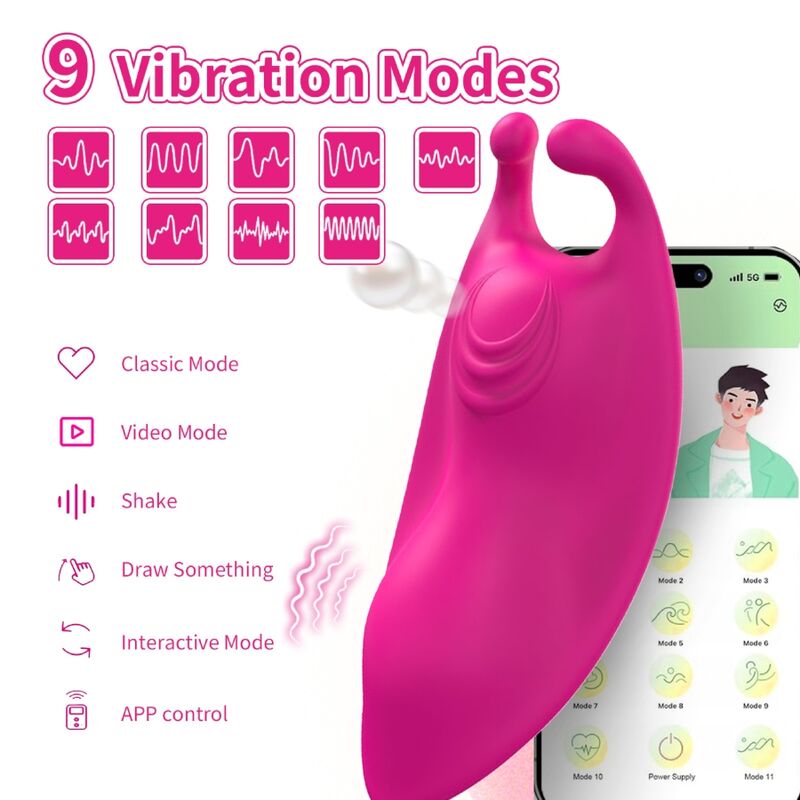 ARMONY - HONEYBEE WEARABLE CALÇAS VIBRADOR G-SPOT FÚCSIA - APLICATIVO GRATUITO