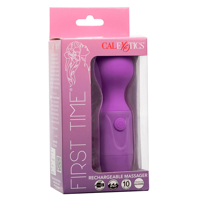 CALEXOTICS - FIRST TIME MASSAGEADOR RECARREGÁVEL 10 VIBRAÇÕES ROXO