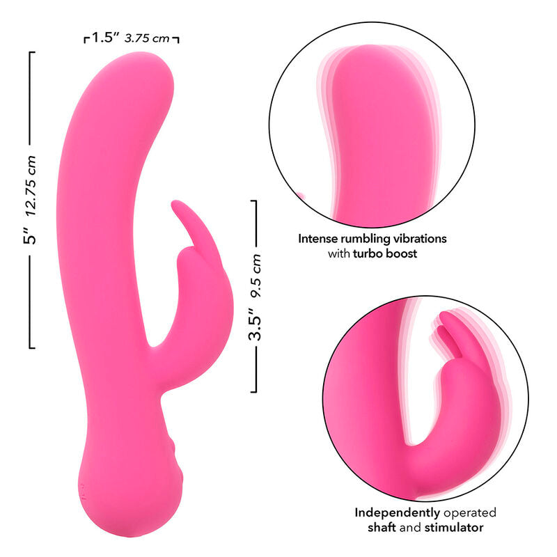 CALEXOTICS - FIRST TIME VIBRADOR COELHO RECARREGÁVEL ROSA