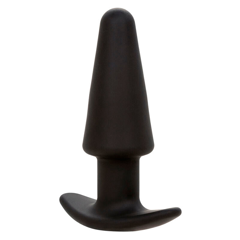 CALEXOTICS - ROCK BOTTOM PLUG ANAL CÔNICO 10 VIBRAÇÕES SILICONE PRETO