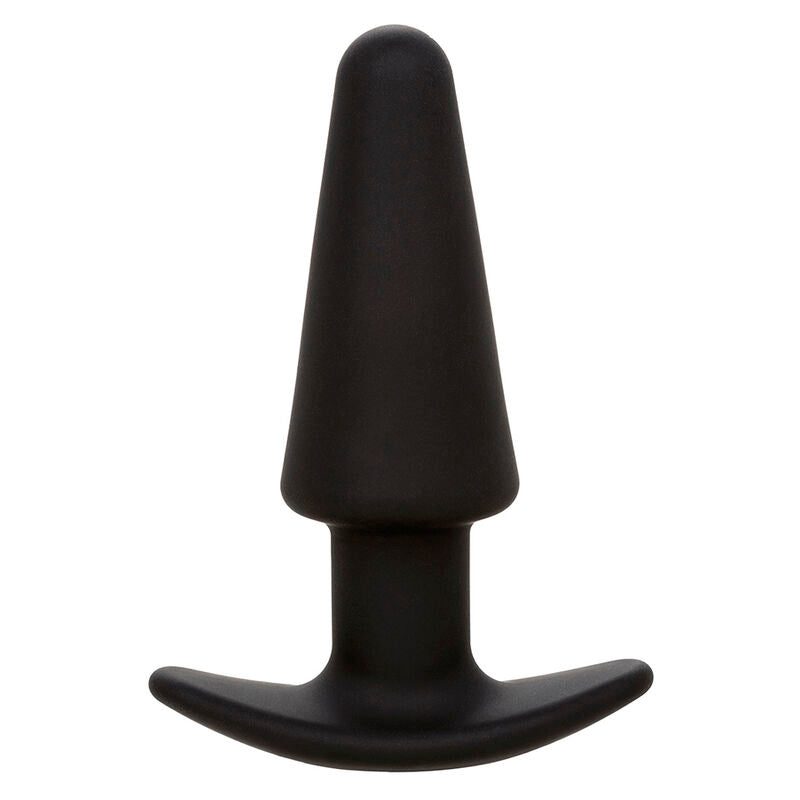 CALEXOTICS - ROCK BOTTOM PLUG ANAL CÔNICO 10 VIBRAÇÕES SILICONE PRETO