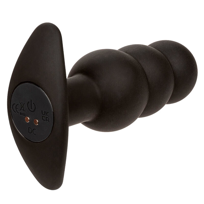 CALEXOTICS - ROCK BOTTOM PLUG ANAL COM ESFERAS 10 VIBRAÇÕES SILICONE PRETO