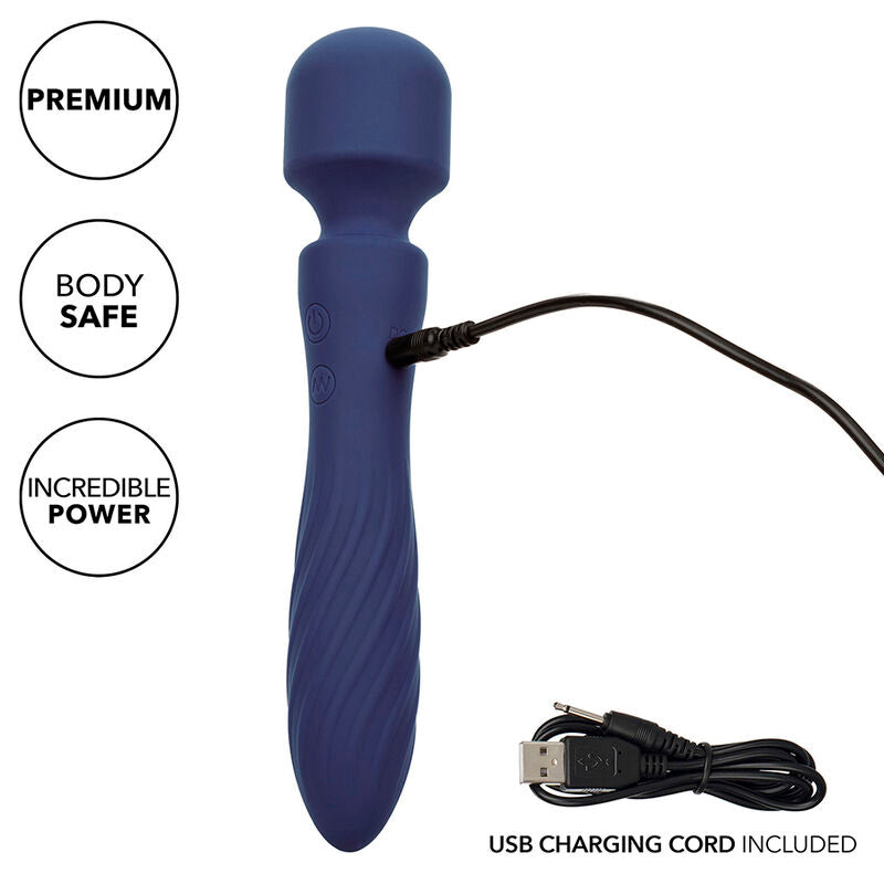 CALEXOTICS - CHARISMA MYSTIQUE MASSAGER DUAL MOTORS 12 FUNÇÕES 20,5 CM X 4,5 CM ROXO