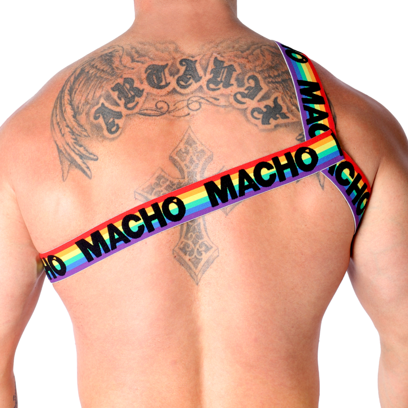 MACHO - ARNÊS ROMANO BRANCO S/M