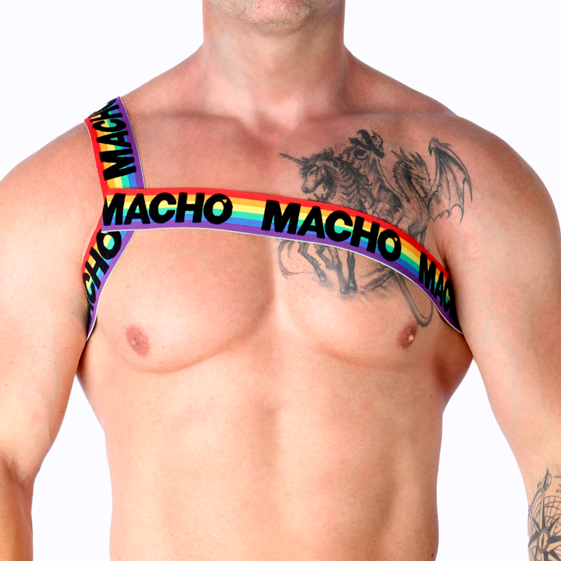 MACHO - ARNÊS ROMANO BRANCO S/M